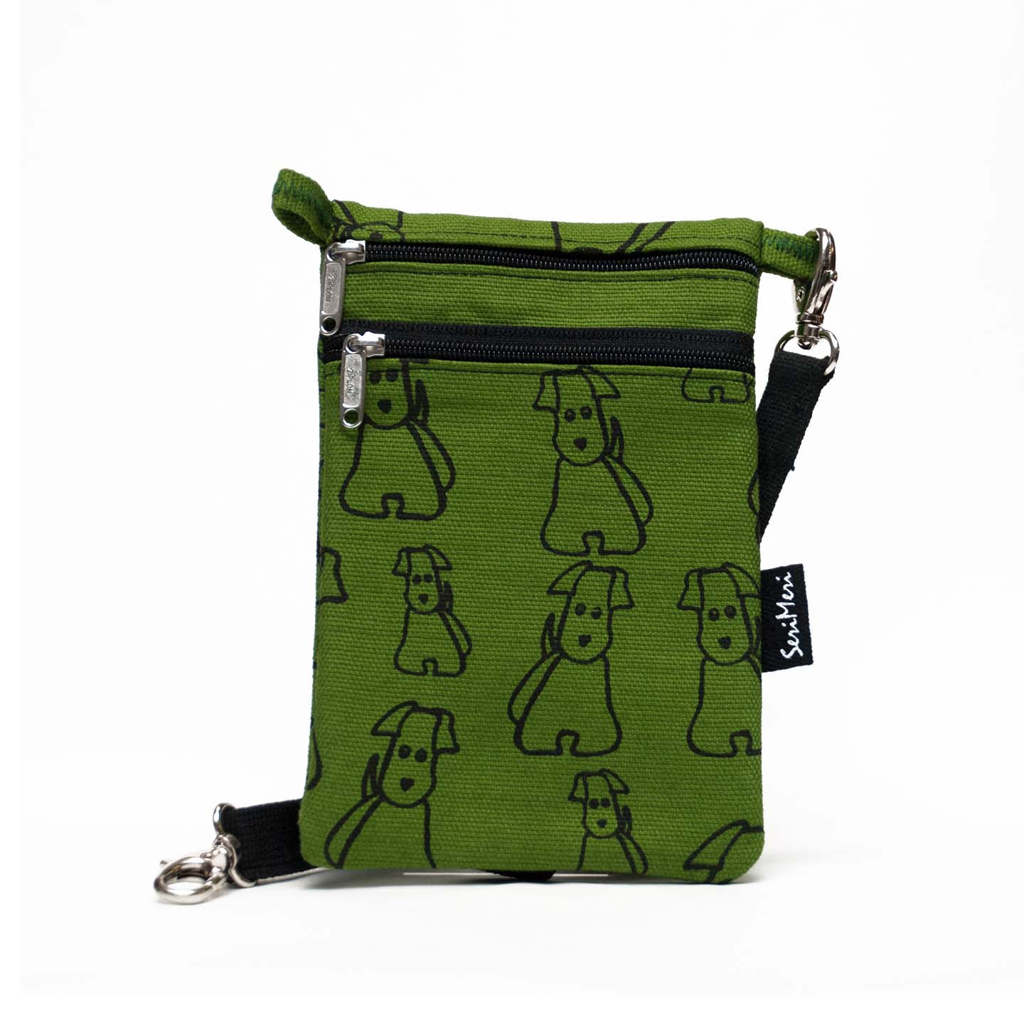 Kännykkälaukku koirat vihreä